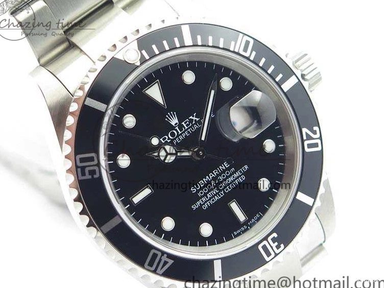 SH3135 Rehaut Black On Edition 16610 SS 1:1 Bracelet LN No Best JF Engraving Submariner 0331